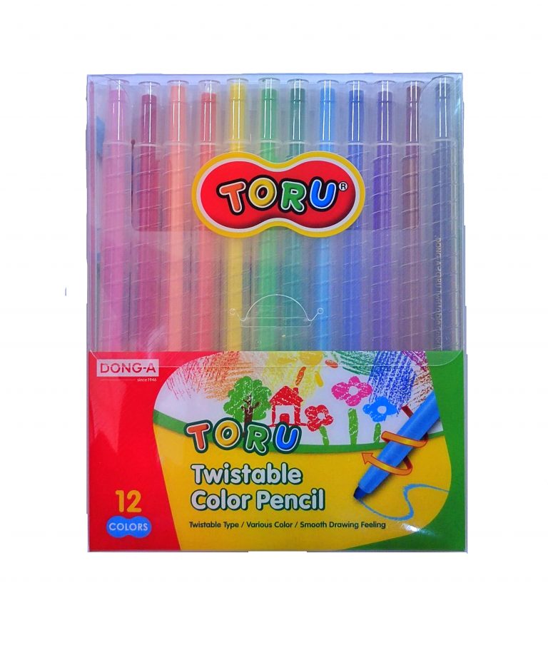 Toru Twistable Color Pencil 12 Colors | Buncho Malaysia Online Store